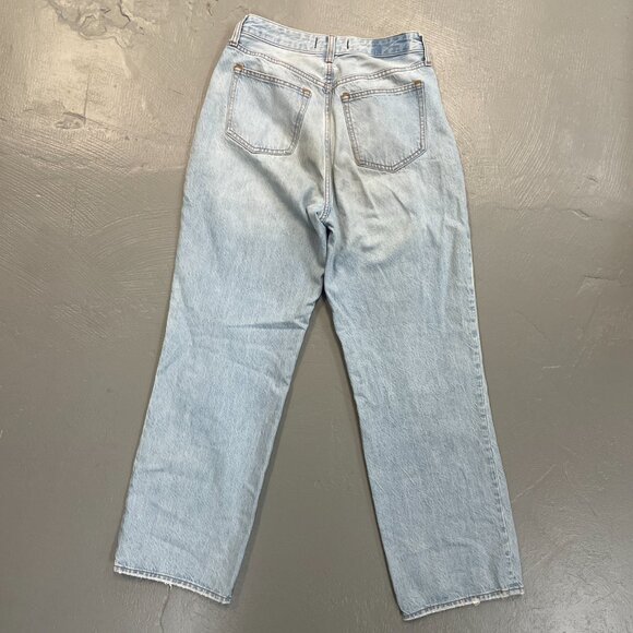 ABERCROMBIE & FITCH CURVE LOVE 'THE LOOSE' HIGH RISE LIGHT TINTED JEANS - Picture 8 of 12